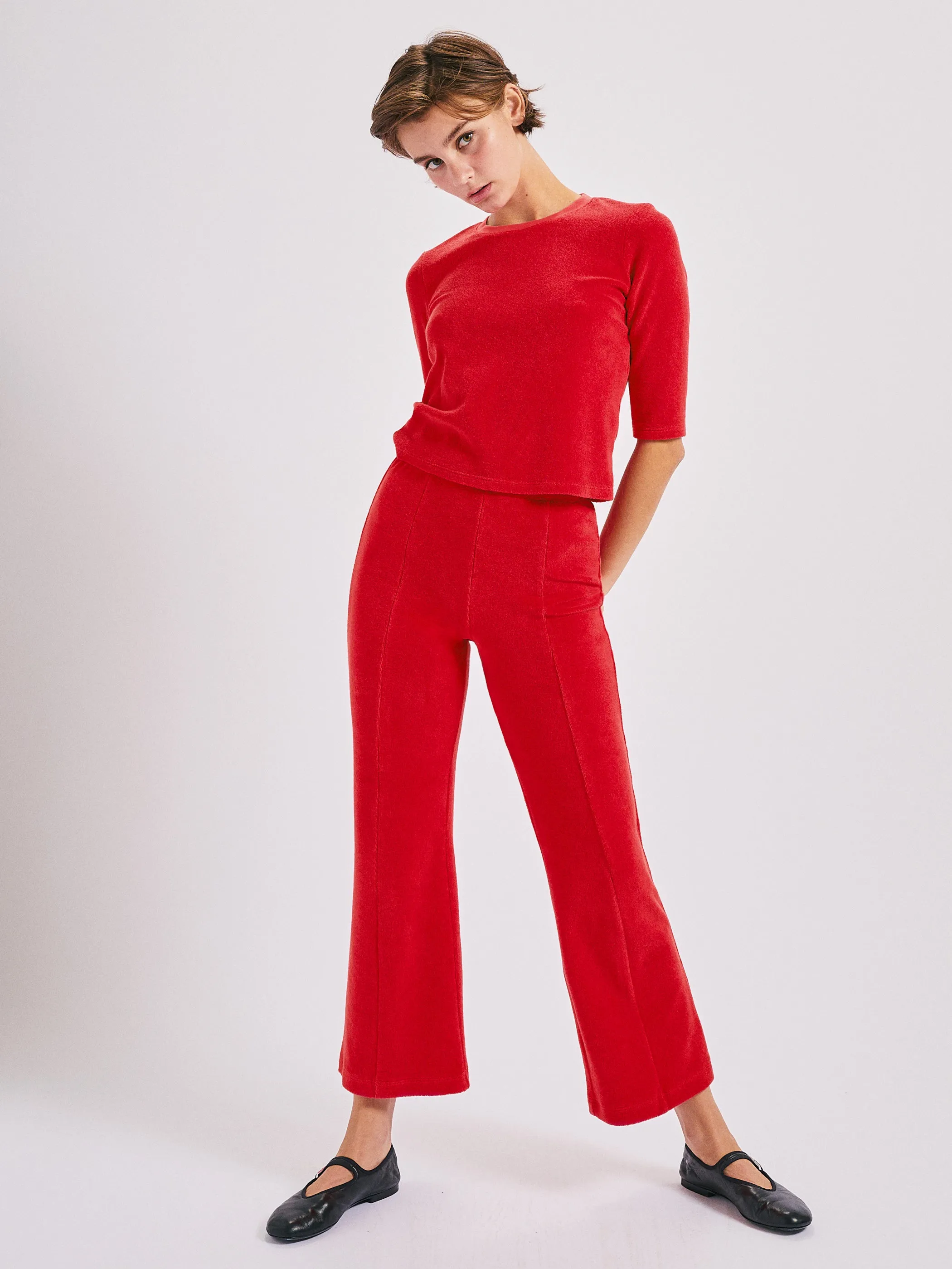 The Fili Kick Flare Pants in Terry