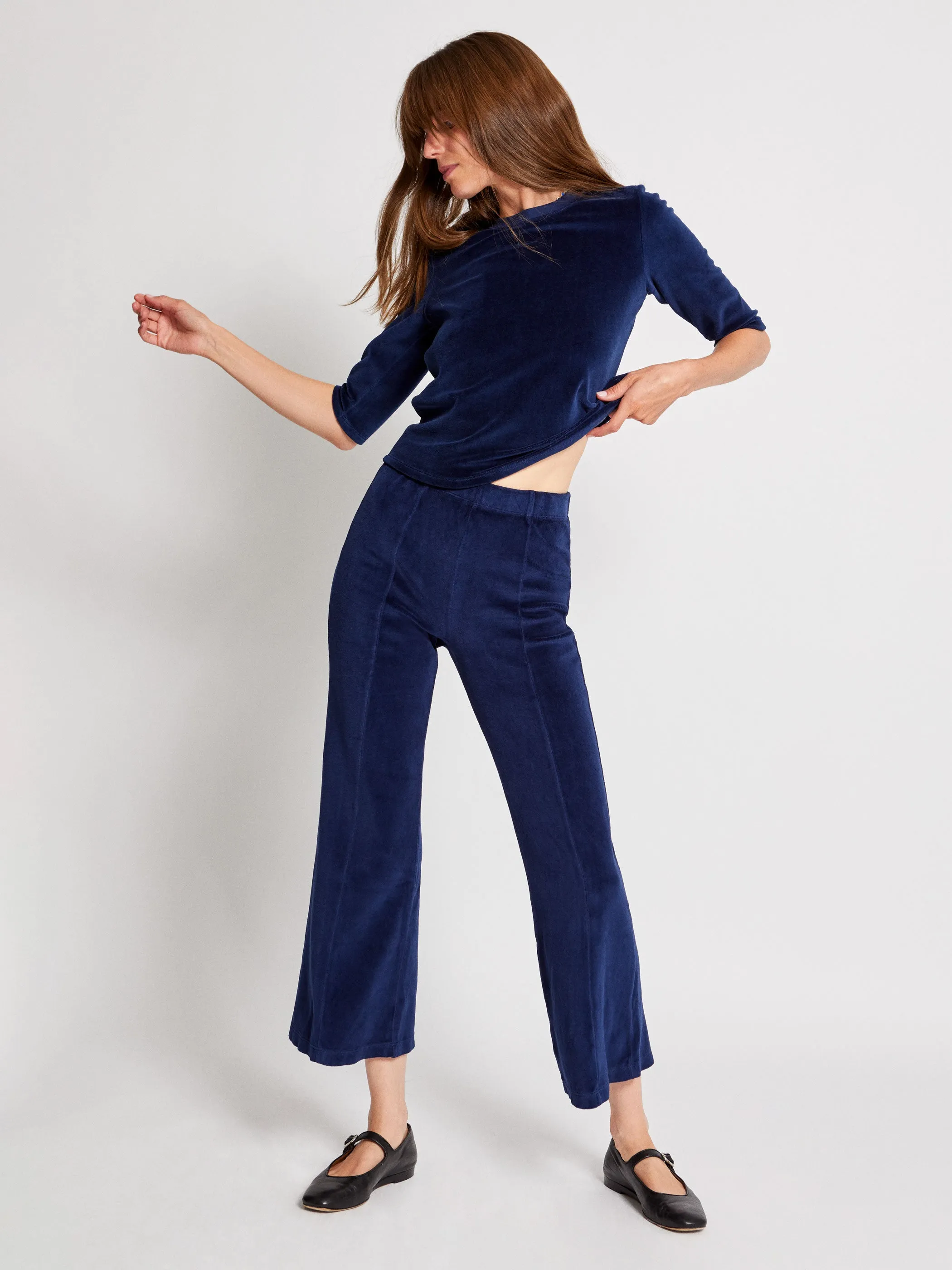 The Fili Kick Flare Pants in Velour