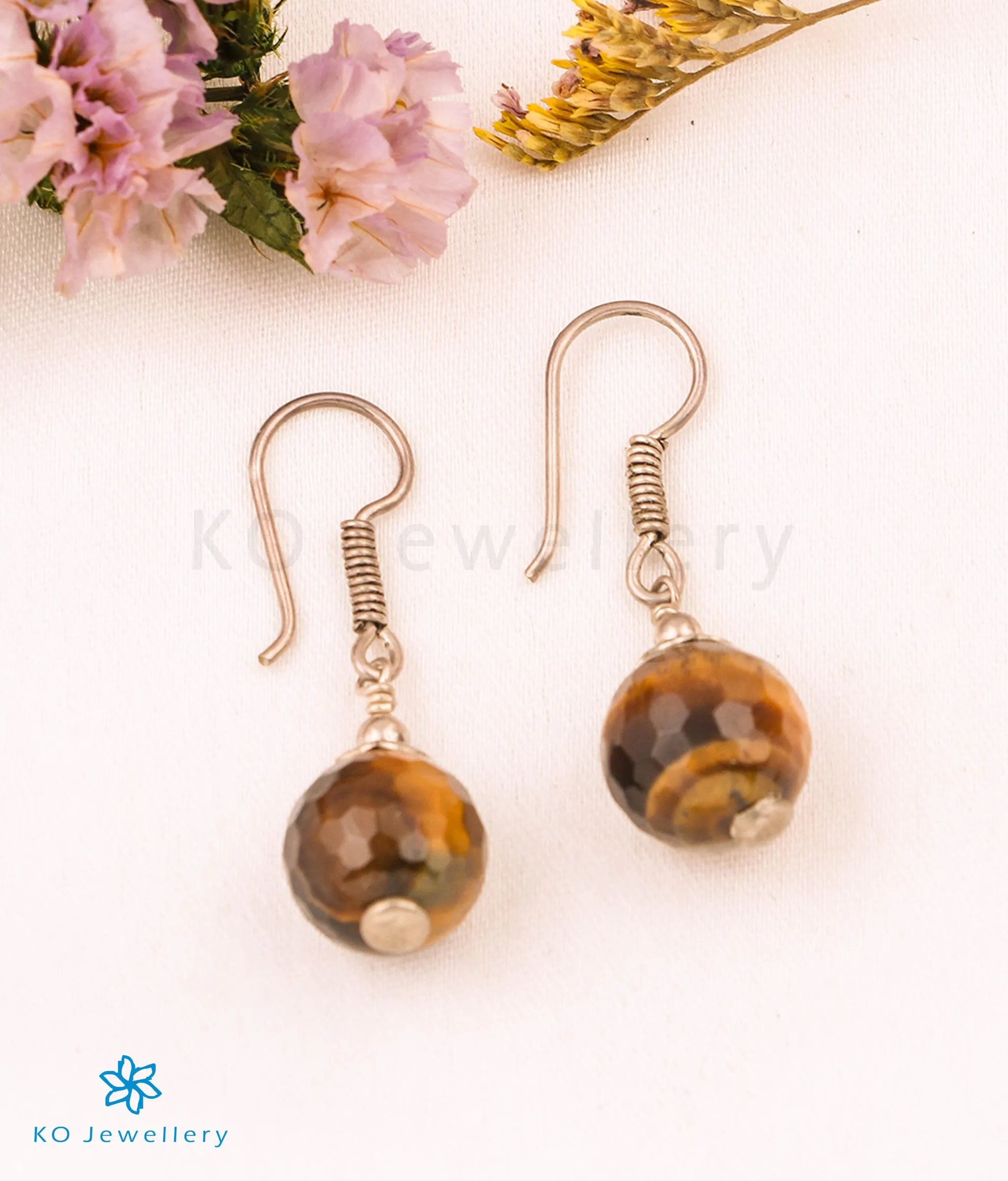 The Tigereye Silver Gemstone Earring