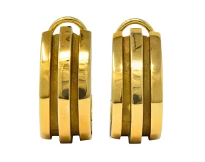 Tiffany & Co. Vintage 1995 18 Karat Gold Atlas Ear-Clip Earrings