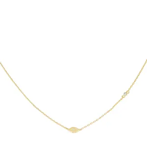 Tiny CZ Evil Eyelash Necklace