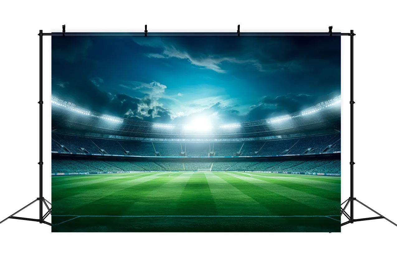 Toile de fond Sport Ciel Nuageux Terrain Football Photographie BRP12-588