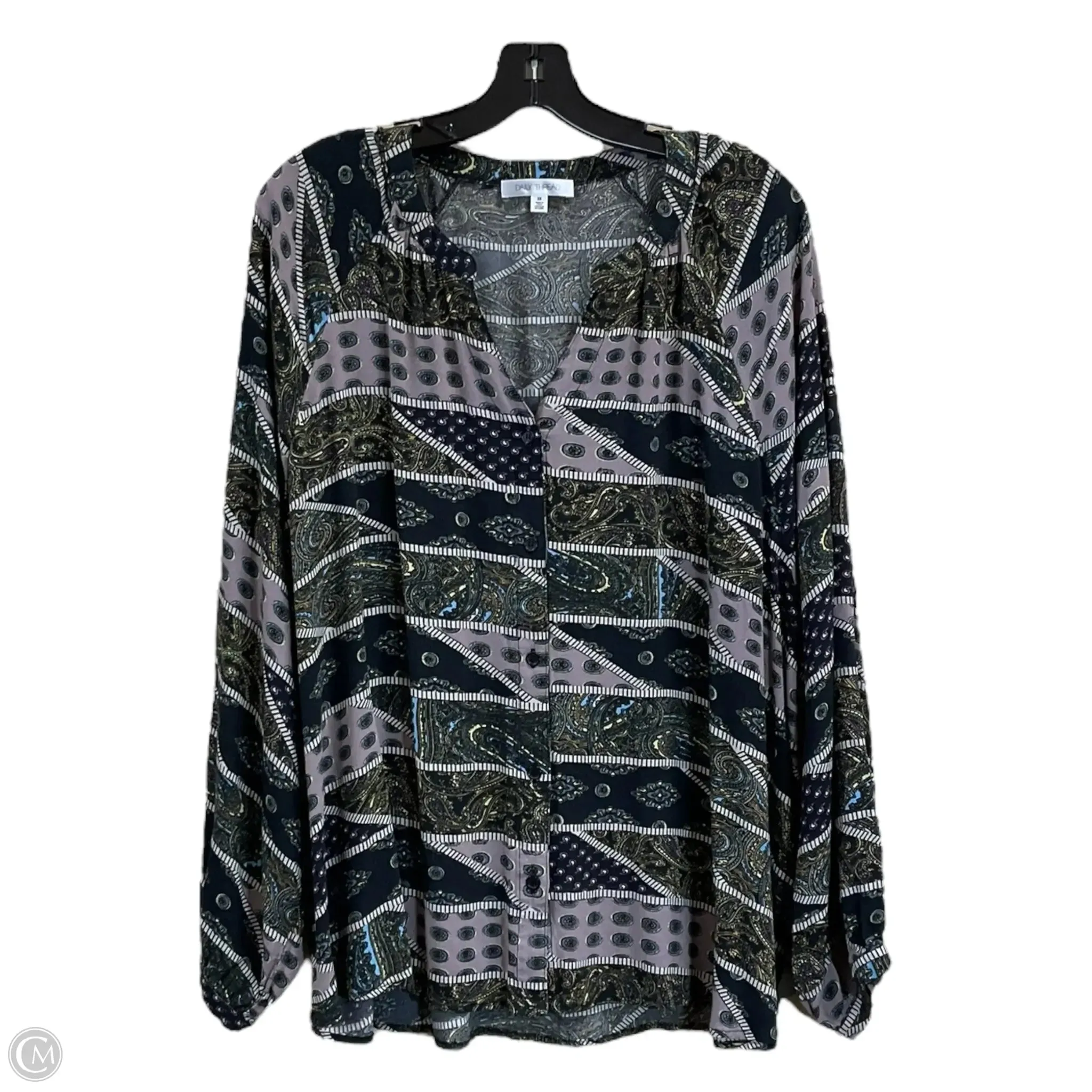 Top Long Sleeve By Clothes Mentor In Multi-colored, Size: 2x