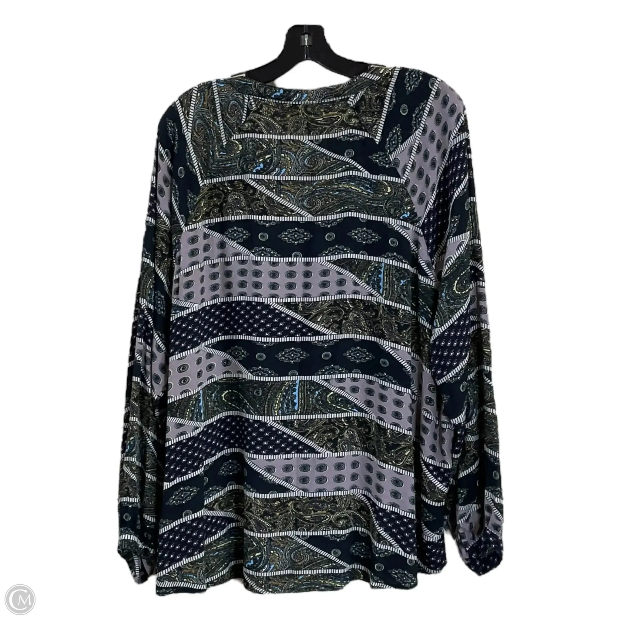 Top Long Sleeve By Clothes Mentor In Multi-colored, Size: 2x