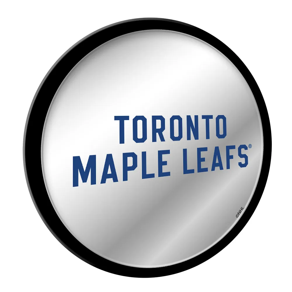 Toronto Maple Leafs: Secondary Logo - Modern Disc Mirrored Wall Sign
