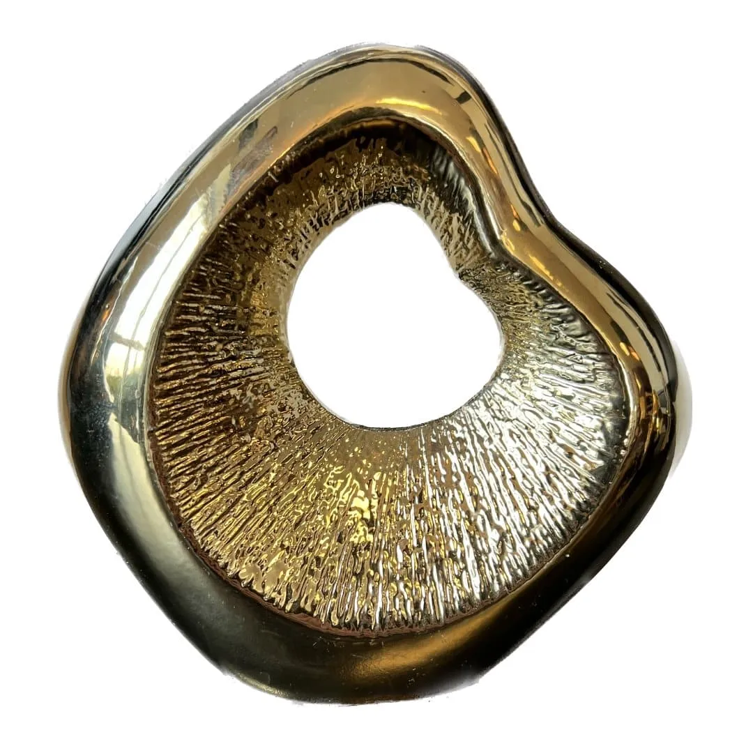 Transitional Biomorphic 8'' Sculpture in Gold