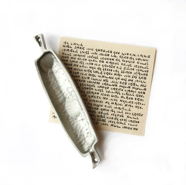 Tree of Life Mezuzah in Pewter