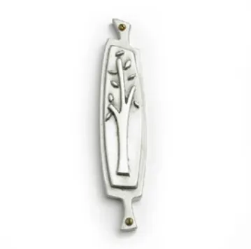Tree of Life Mezuzah in Pewter