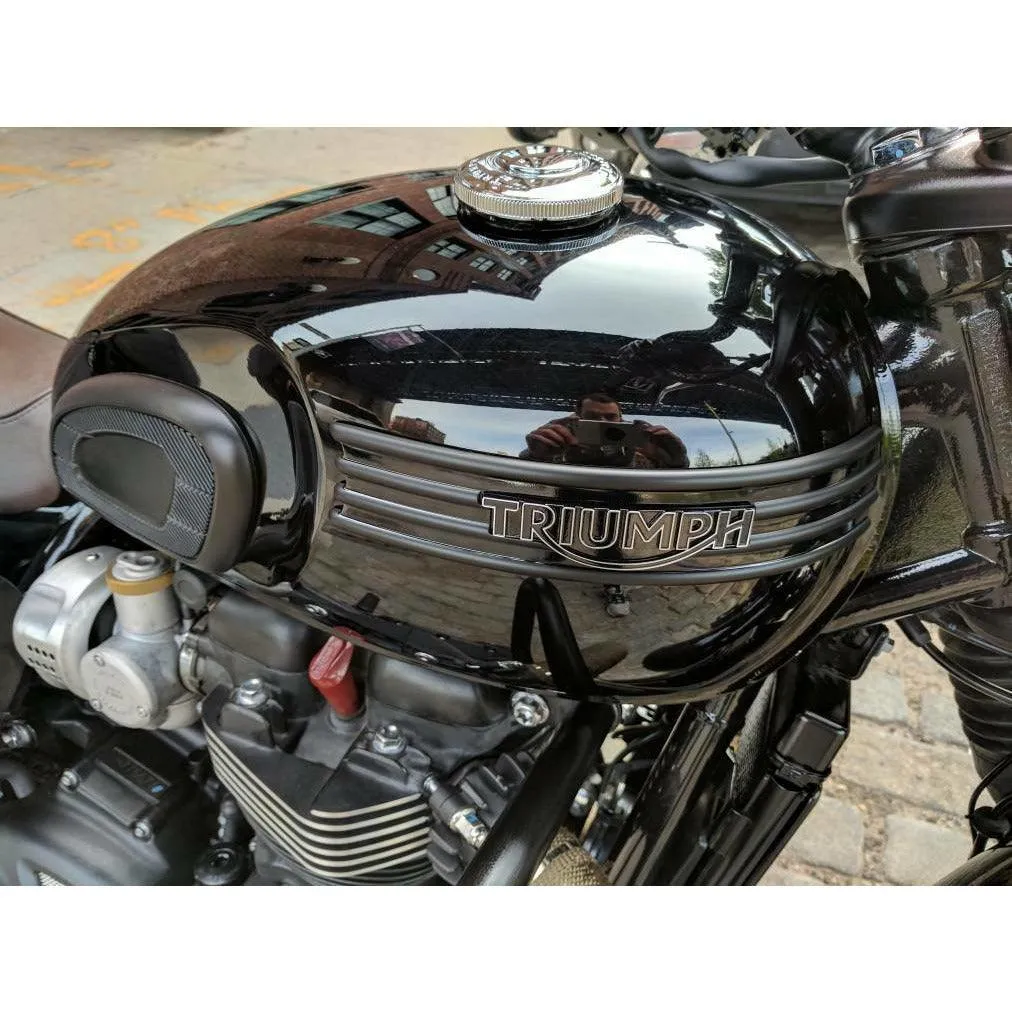 Triumph 4 Bar Badge - Black