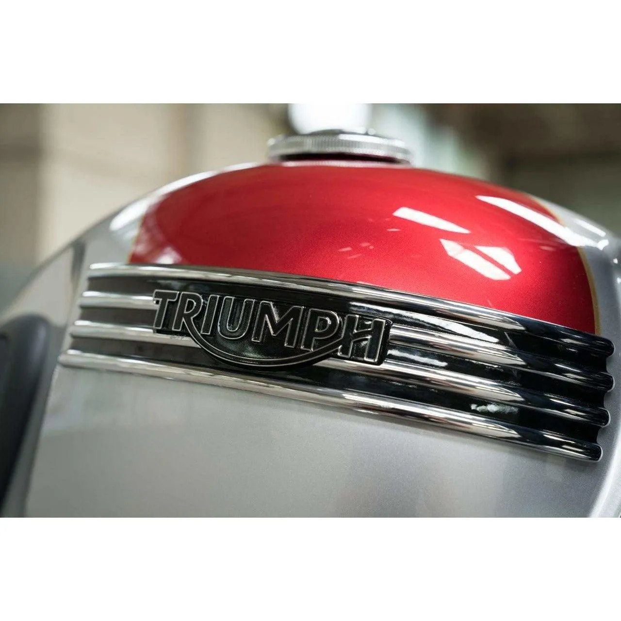 Triumph 4 Bar Tank Badge - Chrome