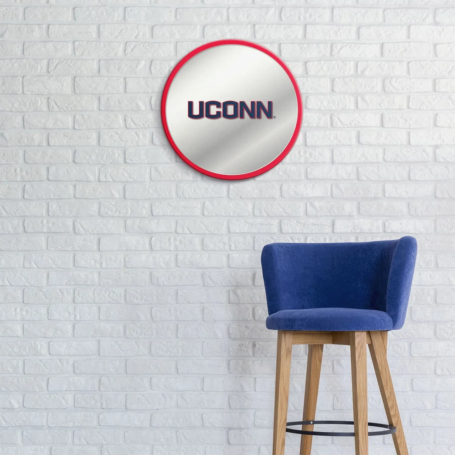 UConn Huskies: Modern Disc Mirrored Wall Sign