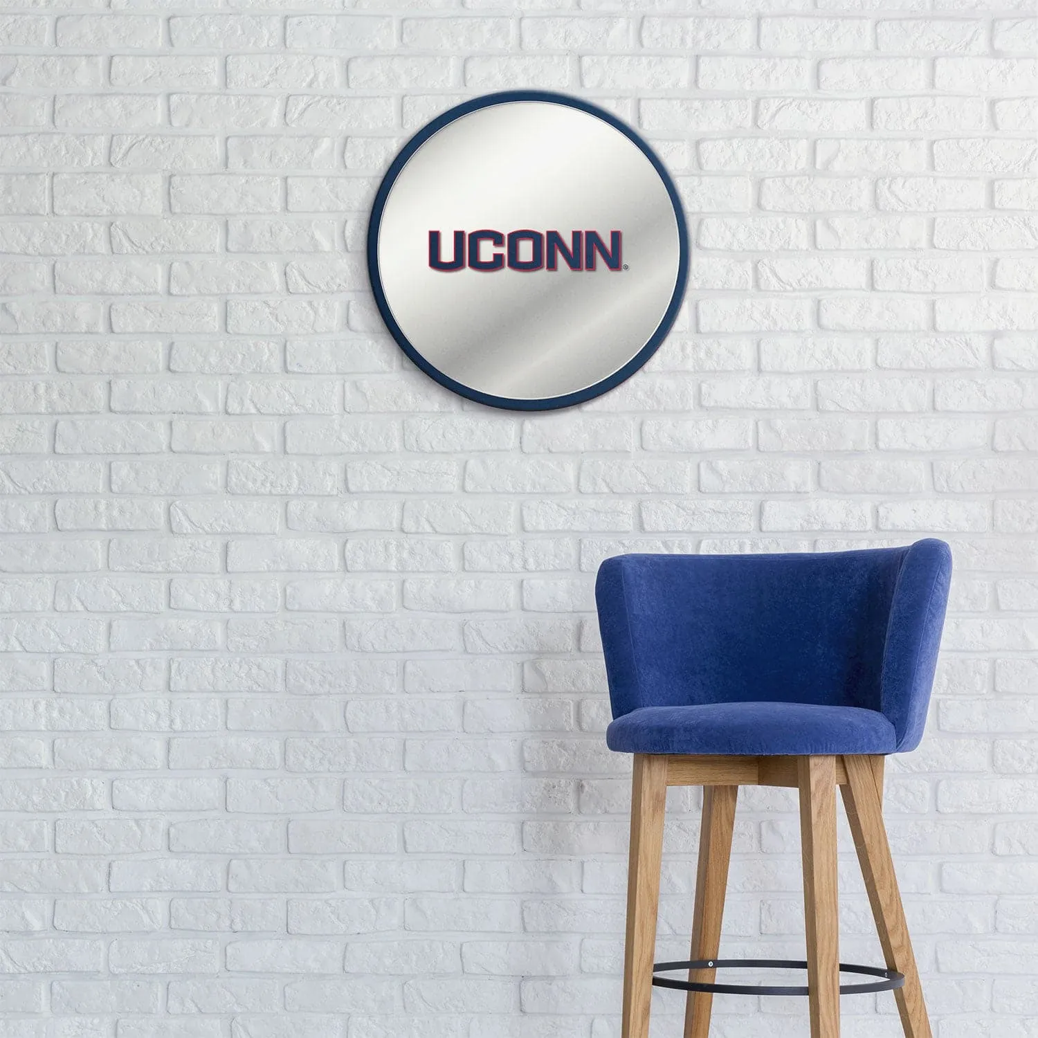 UConn Huskies: Modern Disc Mirrored Wall Sign