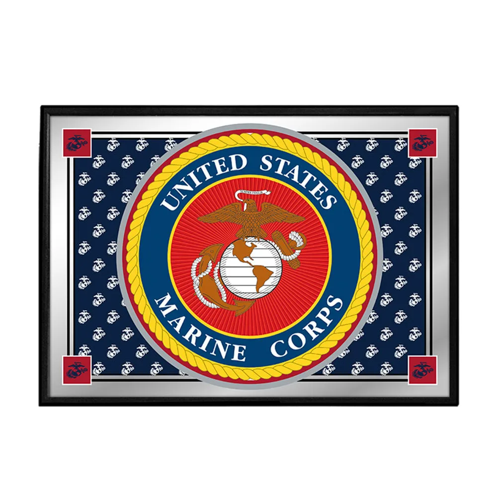 US Marine Corps: Seal - Framed Mirrored Wall Sign