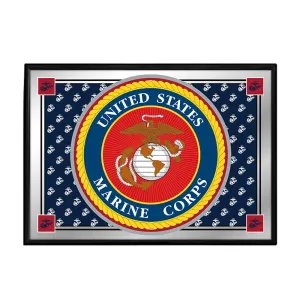 US Marine Corps: Seal - Framed Mirrored Wall Sign