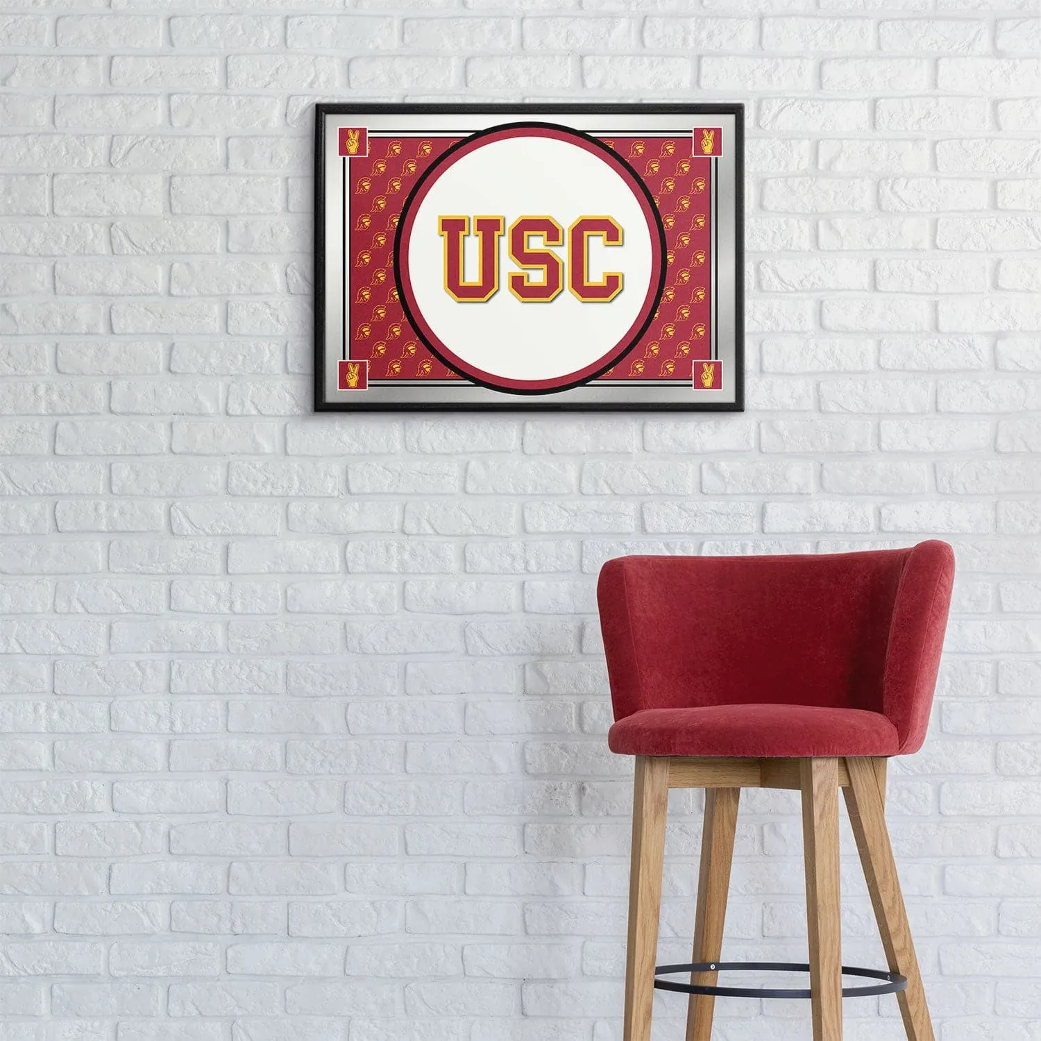 USC Trojans: Team Spirit - Framed Mirrored Wall Sign