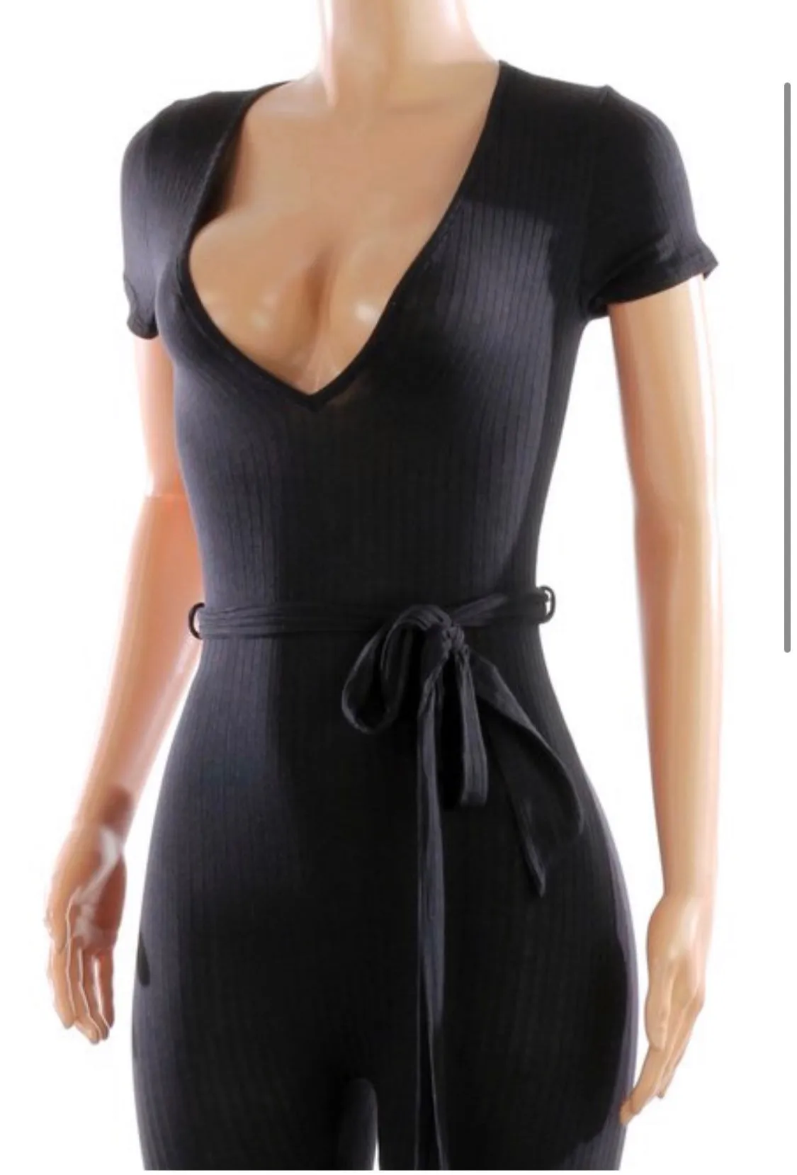 V-Neck Romper with Belt‼️ PLUS SIZES Available ‼️Super Stretchy