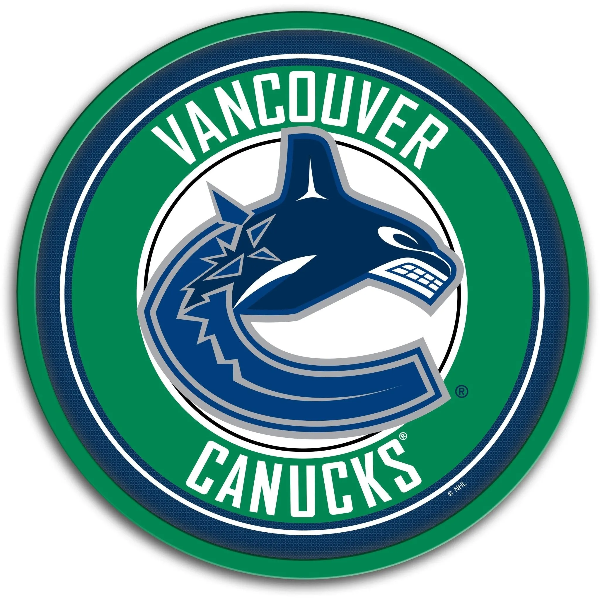 Vancouver Canucks: Modern Disc Wall Sign