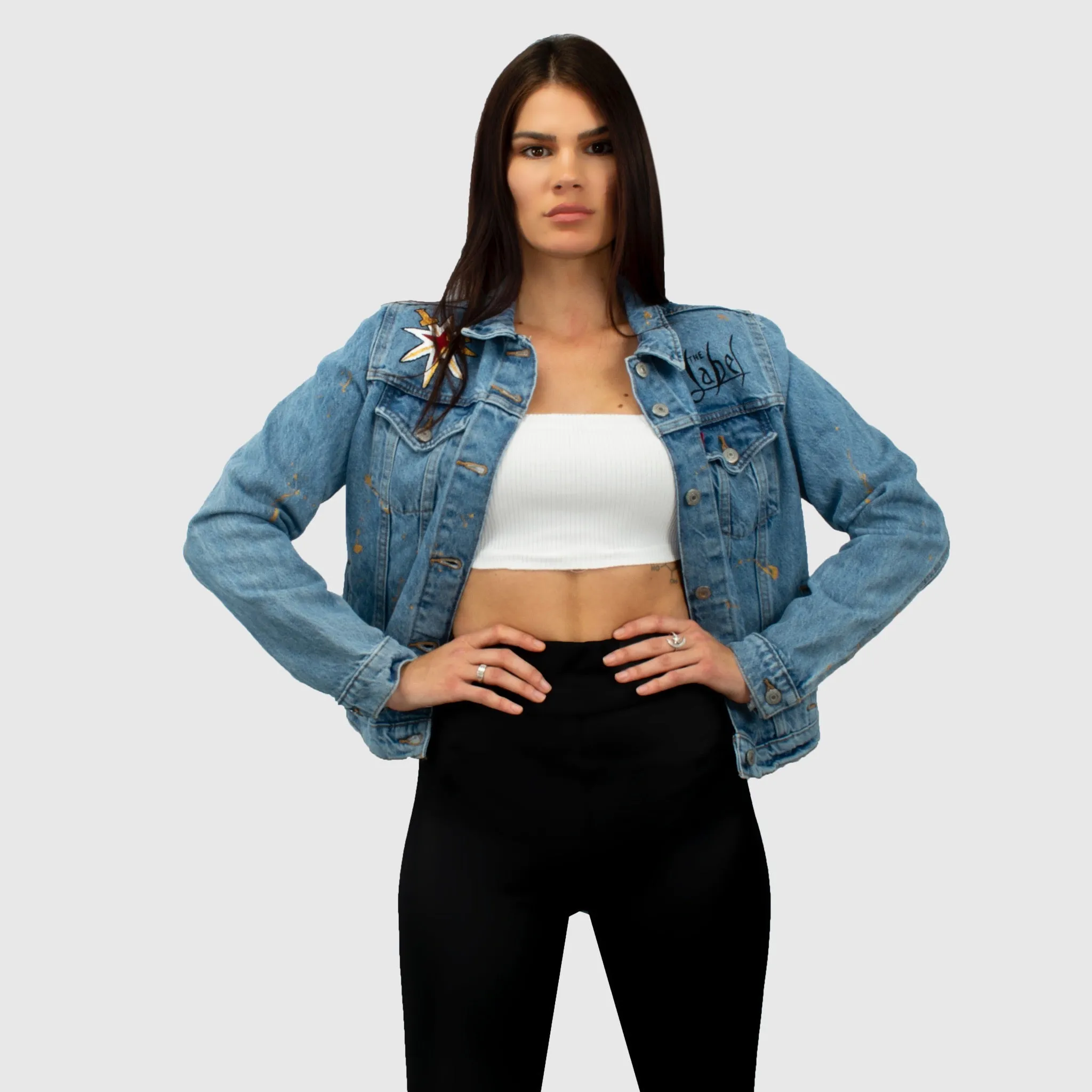 Vegas Born - Hand-Painted Denim Jacket