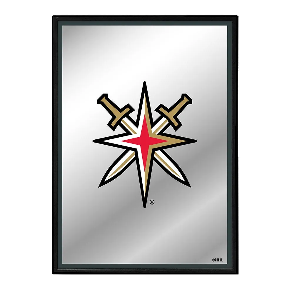 Vegas Golden Knights: Logo - Framed Mirrored Wall Sign