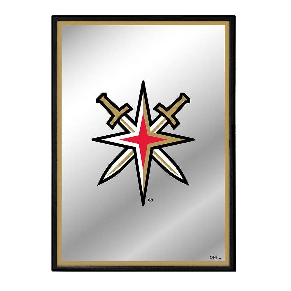Vegas Golden Knights: Logo - Framed Mirrored Wall Sign