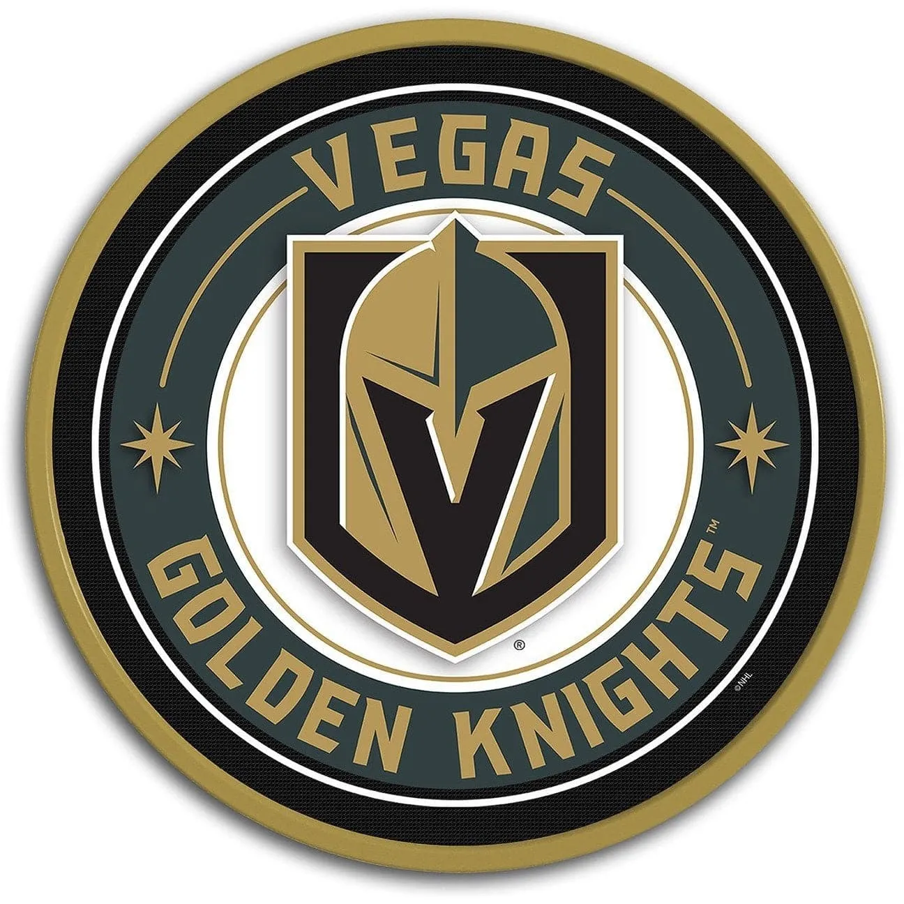 Vegas Golden Knights: Modern Disc Wall Sign