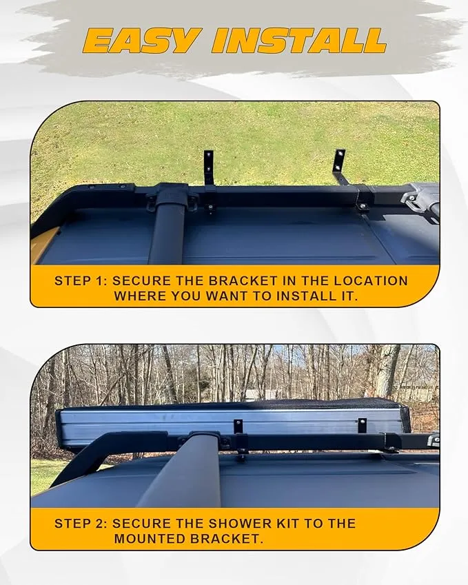 Vehicle Awning Shower Room with Roof Waterproof Carside Camping Shower Tent Overland for SUV Truck