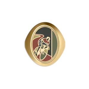 'Victory Emblem' Bicycle Diamond Signet Ring