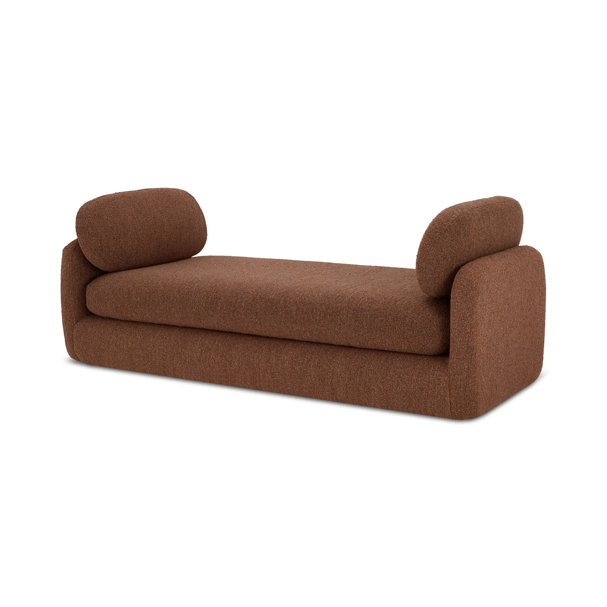 Vintage-Inspired Bouclé Curve Daybed