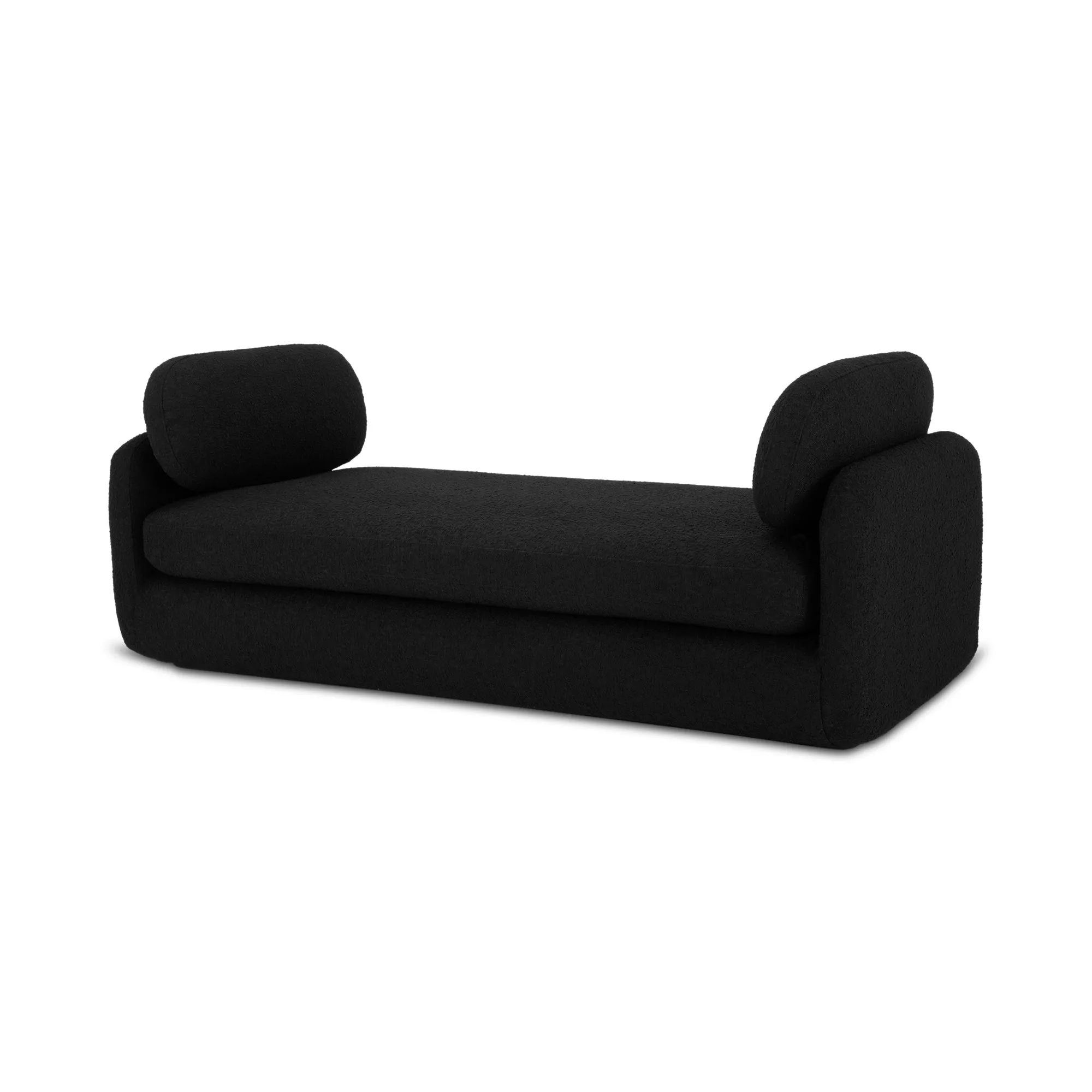 Vintage-Inspired Bouclé Curve Daybed
