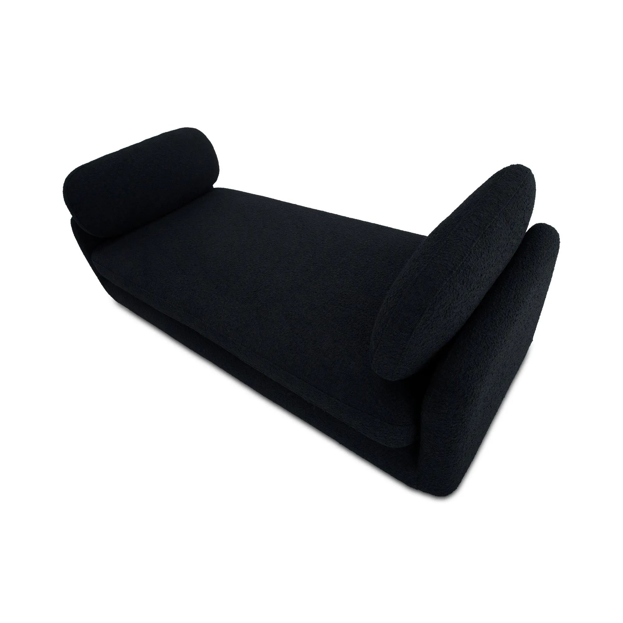 Vintage-Inspired Bouclé Curve Daybed