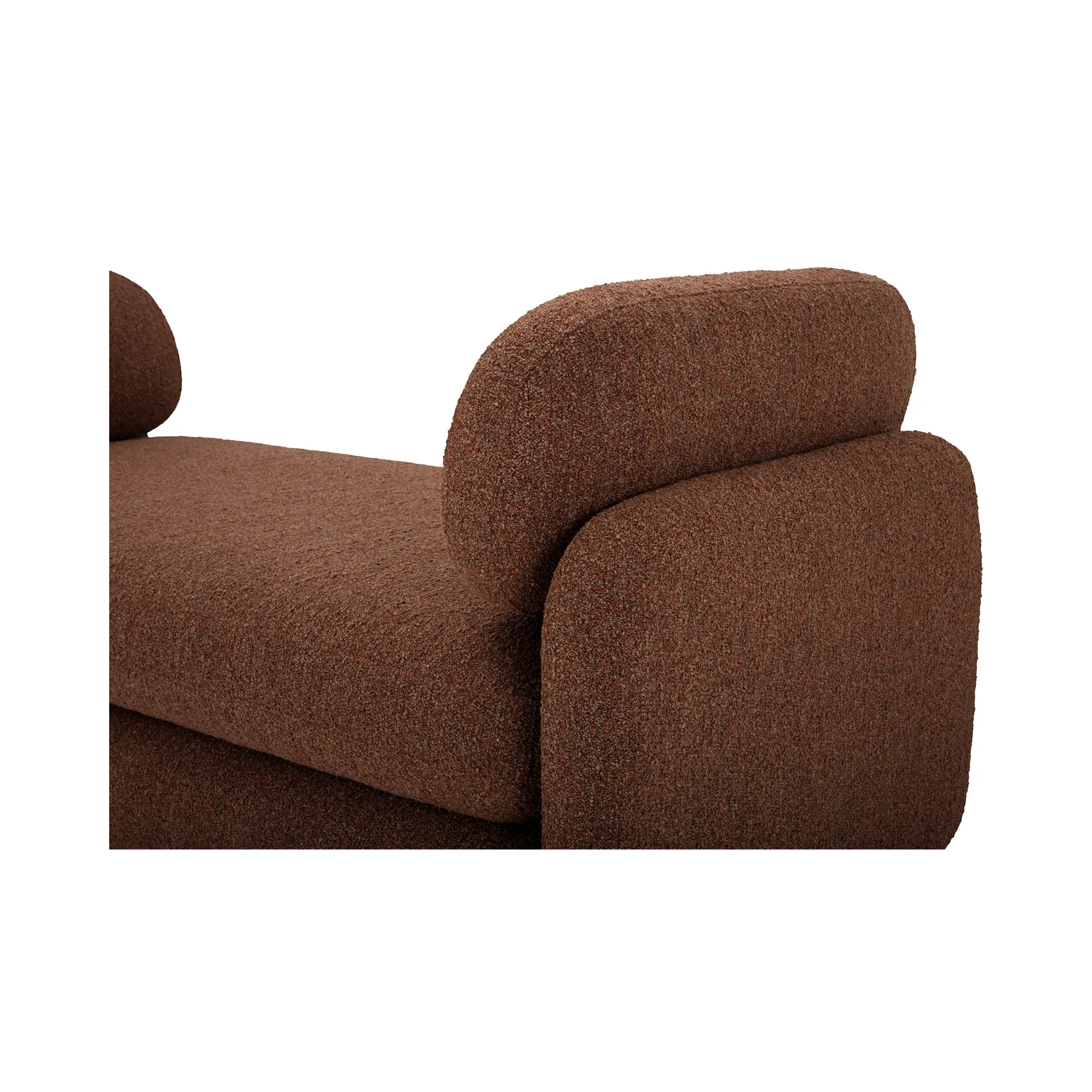 Vintage-Inspired Bouclé Curve Daybed