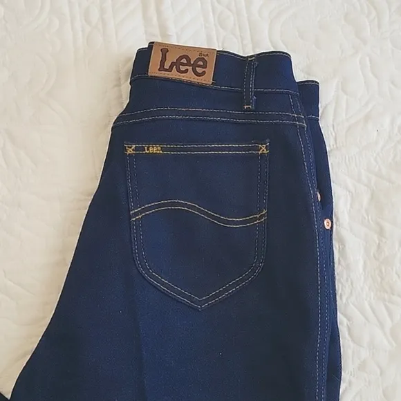 Vintage Lee Riders 28x34 High Rise 14L Dark Denim Made in USA 80s 1980s