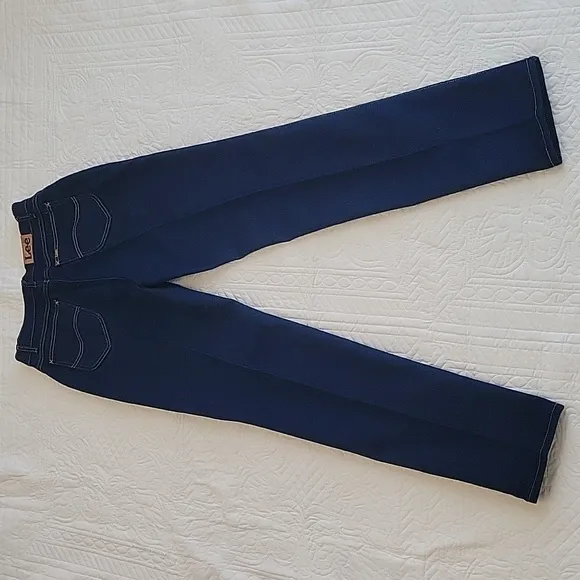 Vintage Lee Riders 28x34 High Rise 14L Dark Denim Made in USA 80s 1980s