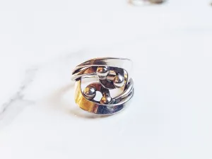 Vintage Silver Abstract Ring