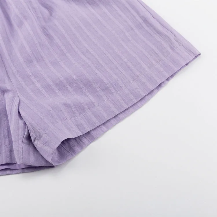Viola™ - Effortlessly Chic Button-Up & Shorts Combo