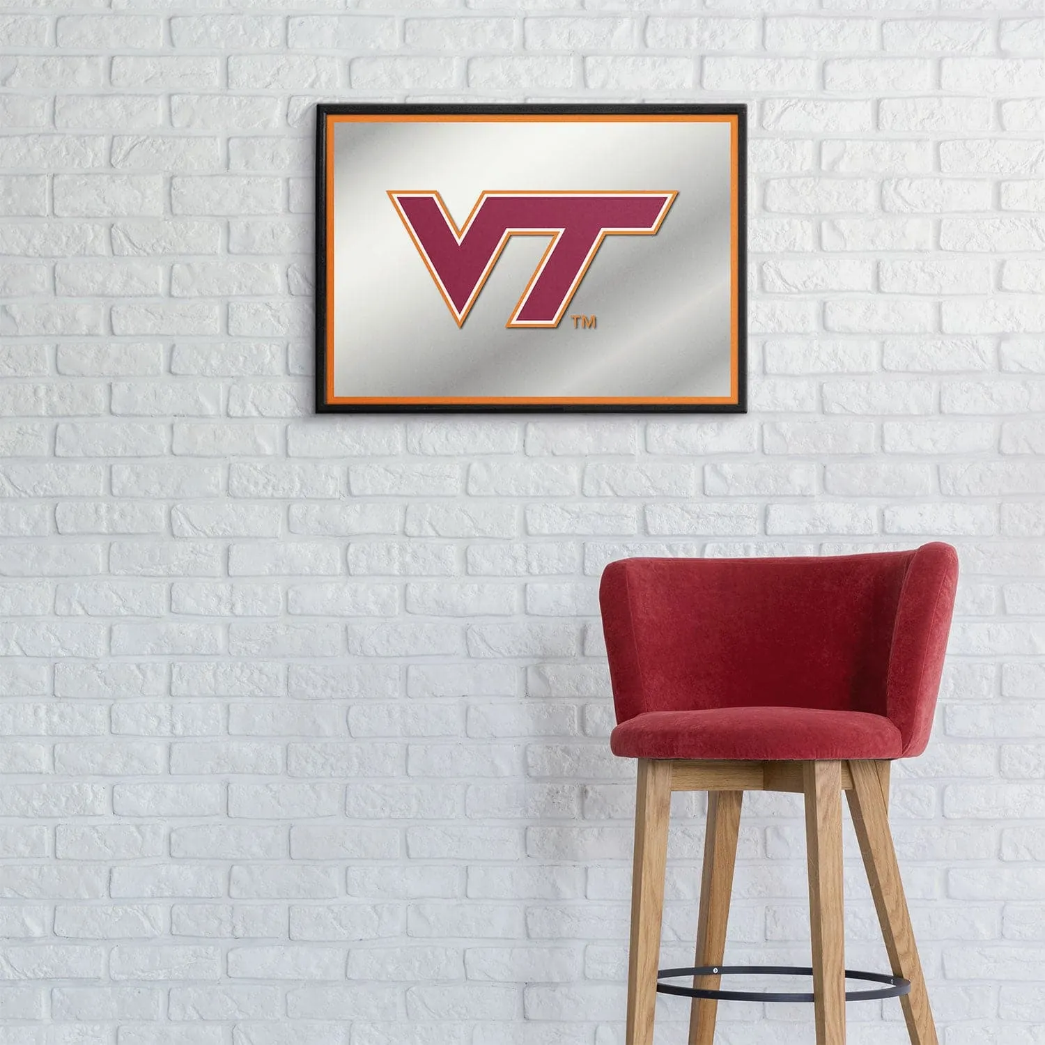 Virginia Tech Hokies: Framed Mirrored Wall Sign