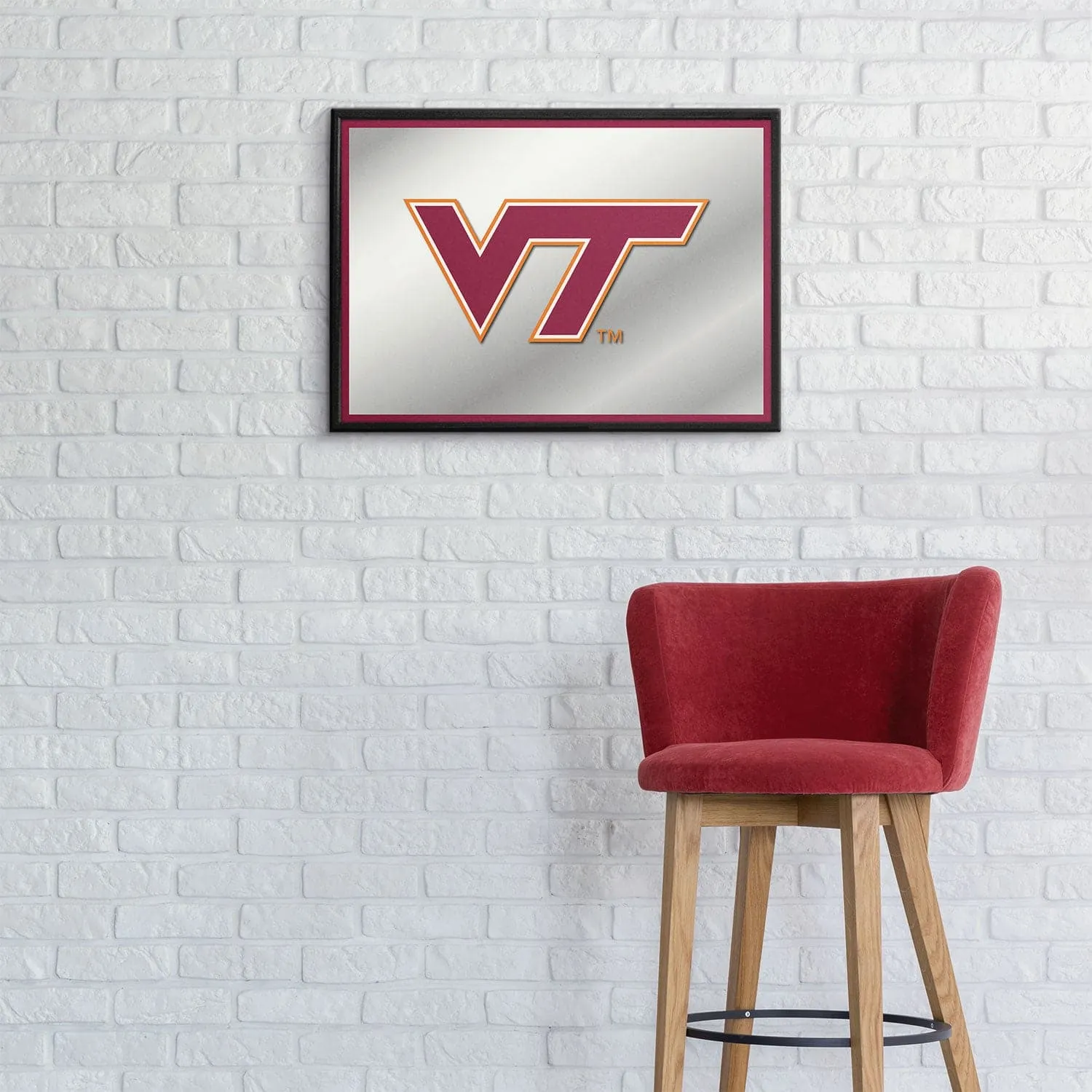 Virginia Tech Hokies: Framed Mirrored Wall Sign