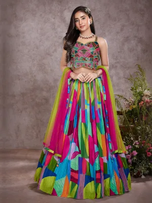 Vivid Multicolor Lehenga for Girl