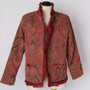 Vtg Alex Kim Tapestry Jacket M Paisley Boho Hippie 70s Renaissance Folk Indie