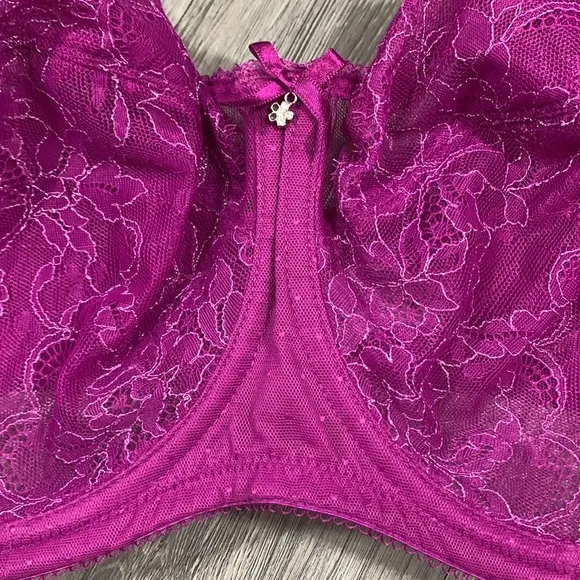 WACOAL Retro Chic Full Figure Pink Lace  Underwire Bra size 36G