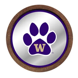 Washington Huskies: Paw - Mirrored Barrel Top Mirrored Wall Sign