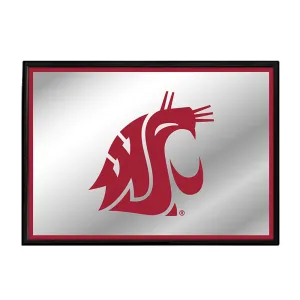 Washington State Cougars: Logo - Framed Mirrored Wall Sign