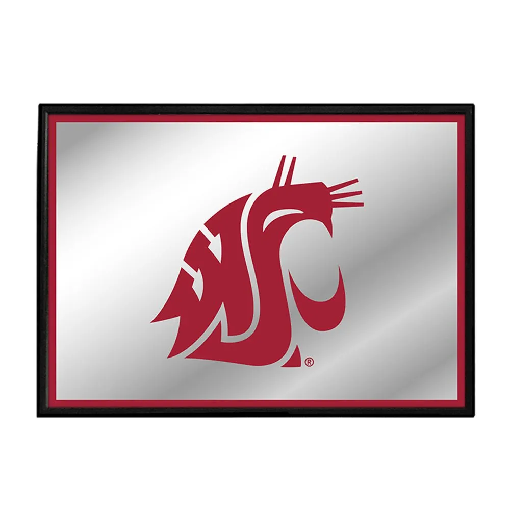 Washington State Cougars: Logo - Framed Mirrored Wall Sign