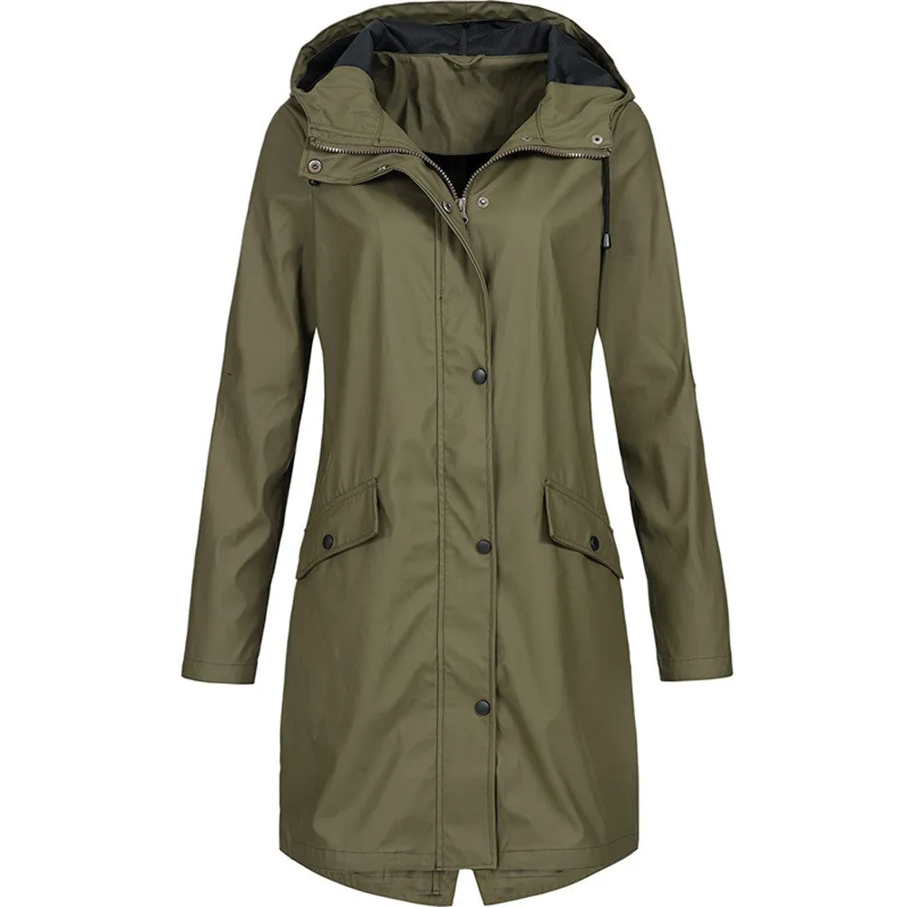 Waterproof Hooded Jacket | Longline | Sleek & Functional