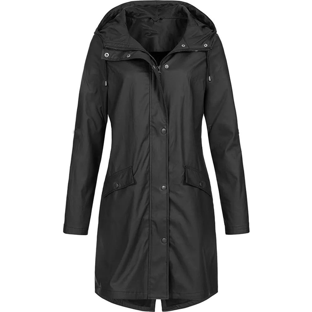 Waterproof Hooded Jacket | Longline | Sleek & Functional