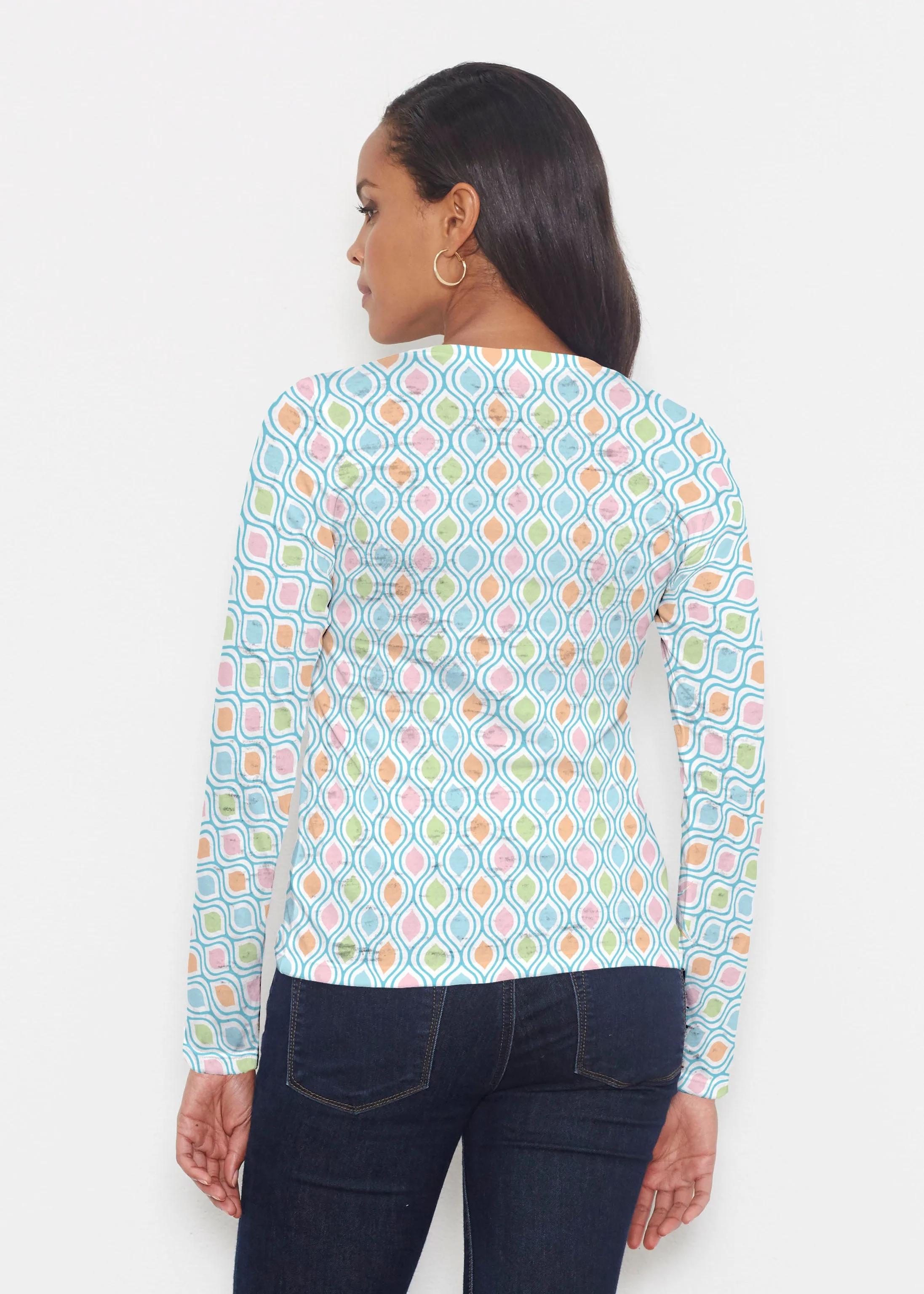 Waves of Sherbet (25072) ~ Signature Long Sleeve Crew Shirt