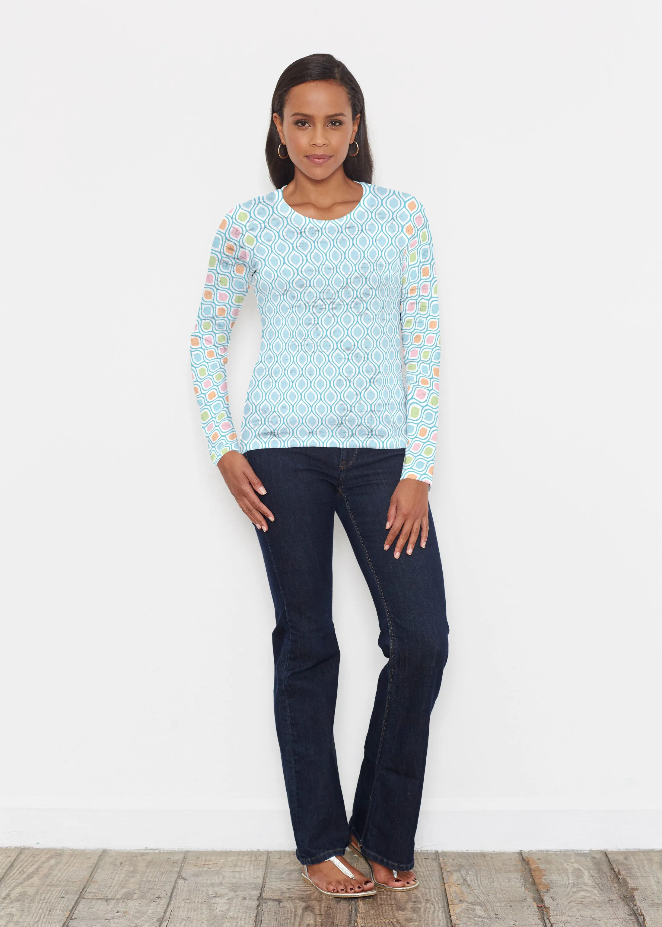 Waves of Sherbet (25072) ~ Signature Long Sleeve Crew Shirt