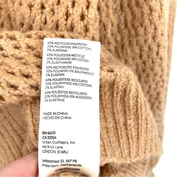 WE THE FREE PEOPLE Care FP Snowdrift Pullover in Camel Heather