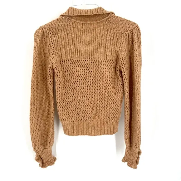 WE THE FREE PEOPLE Care FP Snowdrift Pullover in Camel Heather