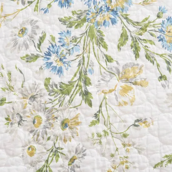 Wildflower Round Quilted Reversible Cotton Placemat